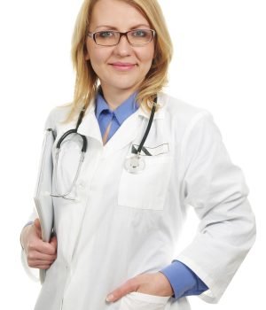 Female blond doctor